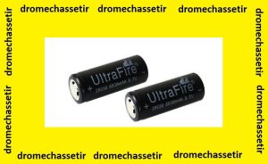 Pile 26650 rechargeable par lot de 2