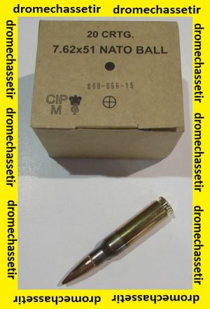 Caisse de 640 munitions GGG calibre 308 winchester
