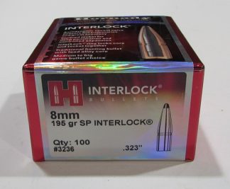 boite 100 ogives Hornady cal 8mm(0.323") 195 grs Interlock SP ref 3236