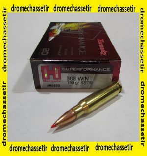 boite 20 cartouches Hornady cal 308 Winchester SST 150 grains 80933
