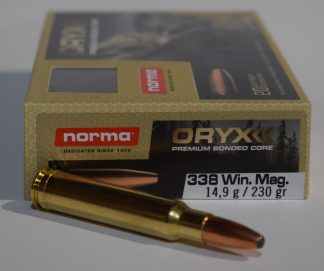 1 boite de 20 cartouche Norma , Oryx, 230 grains calibre 338 Winchester Magnum