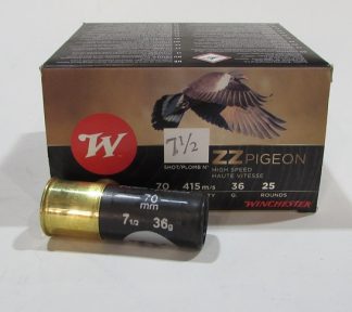 Boite 25 cartouches Winchester ZZ Pigeon, Bourre jupe 36 grammes, plombs numero 7,5