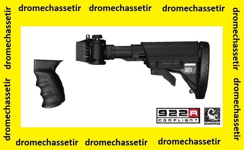 Crosse tactique retractable et pliante sur 6 positions avec poignée pour toute les saiga