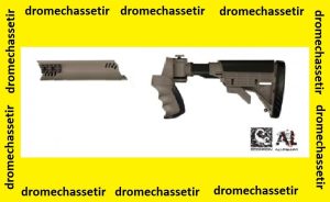Crosse pliante retractable ATI avec poign&eacute;e pistolet avec pompe pour fusil mossberg 500