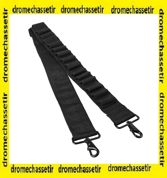 Bretelle Noire 15 Munitions Calibre 12 - Neuve