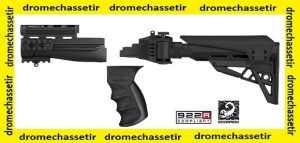 Pack ATI avec crosse pliante retractable sur 6 positions, poignée et garde main à 4 rail picatinny pour AK47