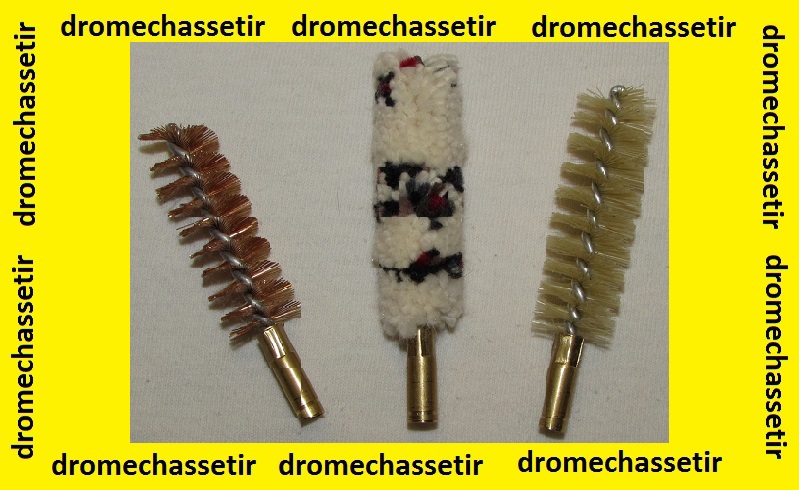 Lot De 6 Brosses De Nettoyage Pour Armes Calibre 5.56 Et 7.62 - Bronze Et Plastique