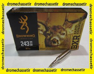 boite de 20 cartouches Browning BXR cal 243 winchester