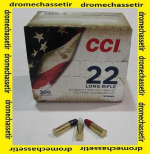 boite de 300 cartouches de 22Lr de marque CCI modele Patriot Bleu blanc rouge