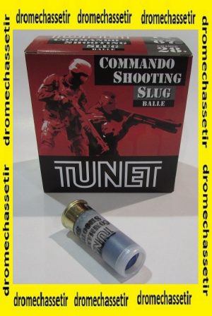 Boite de 25 cartouches Tunet Commando Shooting Slug cal 12/67
