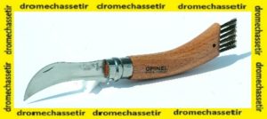 Couteau Opinel special pour champignons avec sa brosse