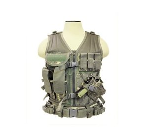 Gilet tactique Large avec holster et pochettes taille XL (camo digital americain)