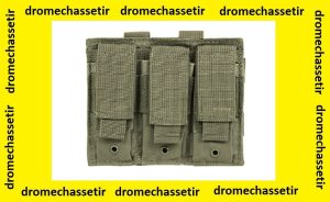 Triple porte chargeur (gris fonc&eacute;) avec attache pour passant molle