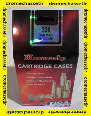 Boite de 50 douilles Hornady cal 338 winchester Magnum non amorc&eacute;es
