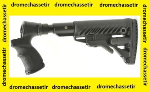 Crosse tactique avec absorbeur de recul et retractable 4 positions pour fusil a pompe Remington