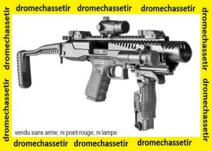 Crosse tactical FAB DEFENSE KPOS avec crosse squelette et vis&eacute;e