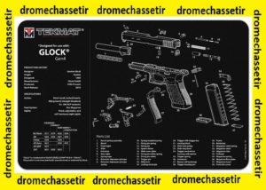 Tapis de nettoyage neoprene decor Pistolet GLOCK gen 4