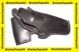 Holster de ceinture droitier en Cuir pour Revolver Manurhin F1 canon 3 pouces