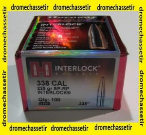 boite de 100 ogives Hornady Interlock SP RP