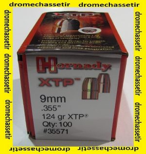 boite 100 ogives Hornady XTP pointe creuse