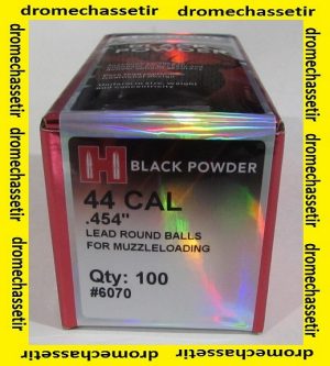 boite 100 balle ronde plomb Hornady cal 44
