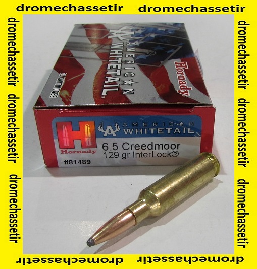 1 boite neuve de 20 cartouches Hornady de calibre 6,5 Creedmoor, 129 grains, Interlock, ref 81489