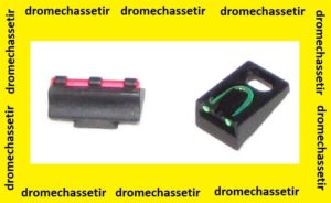 Kit Hausse rouge + hausse a fibre verte pour carabine remington avant 2003