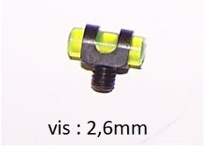 Mire vert fluo pour fusil avec vis de diametre de 2