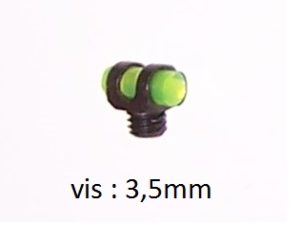 Mire vert fluo pour fusil avec vis de diametre de 3