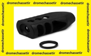 Cache flamme lourd a 3 events double ovale pour filetage 5/8x24