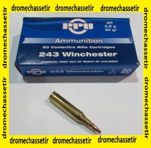 1 boite de 20 cartouches Partizan de calibre 243 Winchester