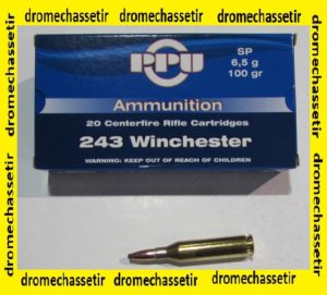 1 boite neuve de 20 cartouches Partizan de calibre 243 Winchester