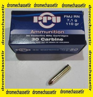 1 boite de 50 cartouches Partizan de calibre 30 carbine M1