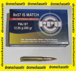 boite 20 cartouches Partizan Match de calibre 8x57IS