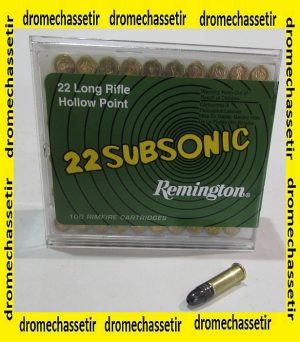 boite de 100 Cartouches Remington 22LR subsonique 38 grains hollow point