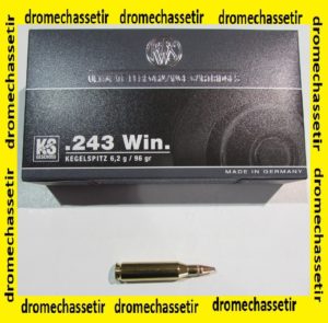 1 Boite de 20 Cartouches RWS Calibre 243 Winchester