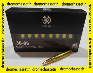 1 Boite de 20 Cartouches RWS Calibre 30-06, KS 165 Grains, 10,7 grammes