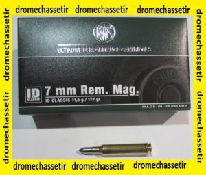 1 Boite de 20 Cartouches RWS Calibre 7mm Remington Magnum