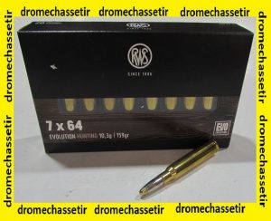 1 boite de 20 cartouches calibre 7x64 , EVO 159 grains, 10,3 grammes