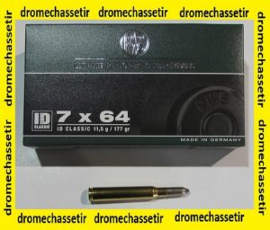 1 Boite de 20 Cartouches RWS Calibre 7x64