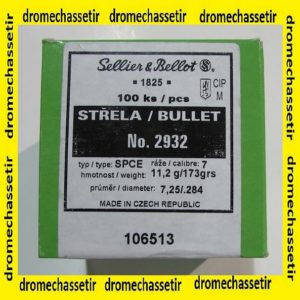 1 boite de 100 ogives Sellier & Bellot