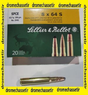 1 boite 20 cartouches de calibre 8x64S sellier bellot ogive SPCE
