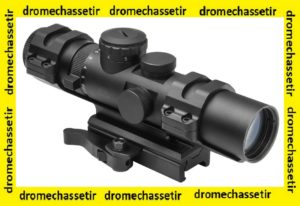 Lunette Nc Star 2-7X32 avec unmontage a serrage rapide sur rail de 21mm et montage sur poignet