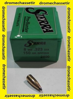 boite de 100 ogives Sierra .323 (8mm)