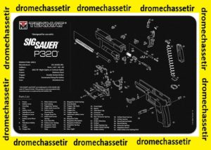 Tapis de nettoyage neoprene decor pistolet Sig Sauer P320