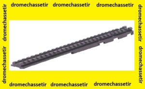 rail picatinny de 21mm de largeur a fixer sur bande ventil&eacute;e de fusil