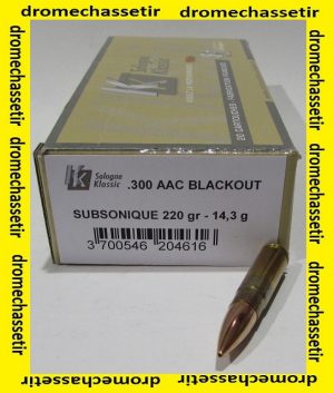 1 boite de 20 cartouches subsonique 300 blackout