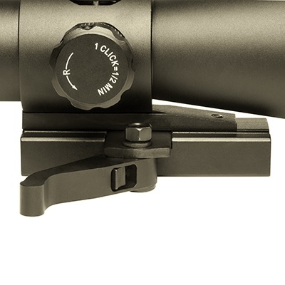 Lunette tactical nc star 4x32 reticule P4 sniper avec montage a serrage rapide – Image 4