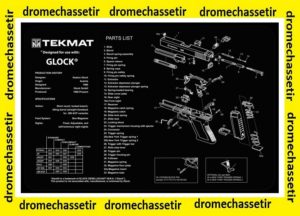 Tapis de nettoyage neoprene decor Pistolet GLOCK 17