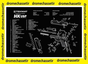 Tapis de nettoyage neoprene decor pistolet HK USP